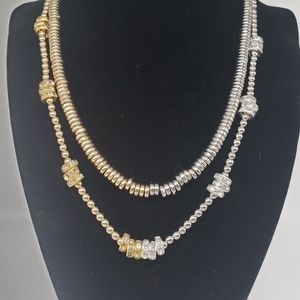 Gold Silver Necklace Handmade